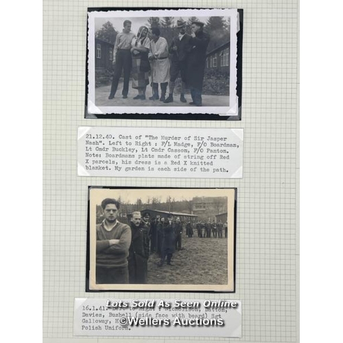 183 - Two original wartime black and white photographs at Dulag Luft, sent by Squadron Leader Charles Edwa... 