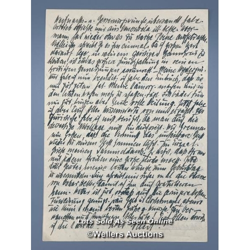 186 - A indiscript letter wittem in German, potentially relating to a female prisoner. The surname could b... 