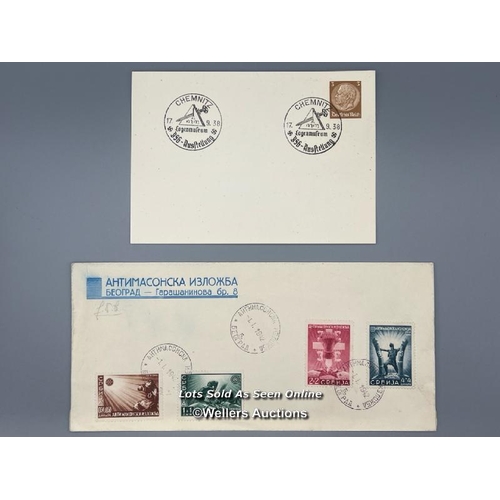 191 - A commemorative first day cover from 1st January 1942 showing how the Bolsheviks and Free Masons wer... 