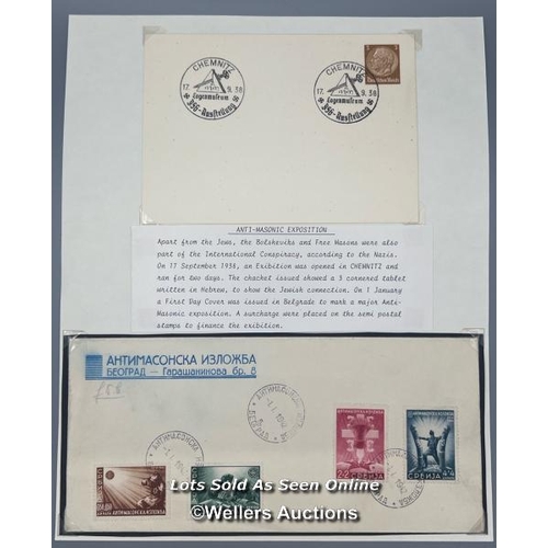 191 - A commemorative first day cover from 1st January 1942 showing how the Bolsheviks and Free Masons wer... 