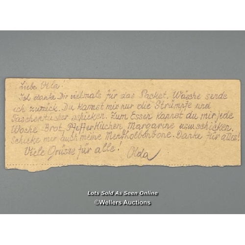 193 - An original parcel receipt sent to the 'Little Fortress' (also known as the 'Kleine Festung') Gestap... 