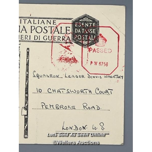 198 - An original wartime postcard dated 24th December 1942 from Camo P.G. 21 at Chieti, Italy to Squadron... 