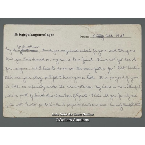 200 - An original postcard addressed to resistance worker Mrs Brusselmans at 127 Chausse Discelles, in Bel... 