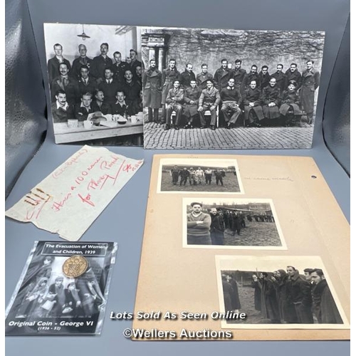 201 - A mixed lot containing original black and white photographs of life in Dulag Luft, the camp for Alli... 