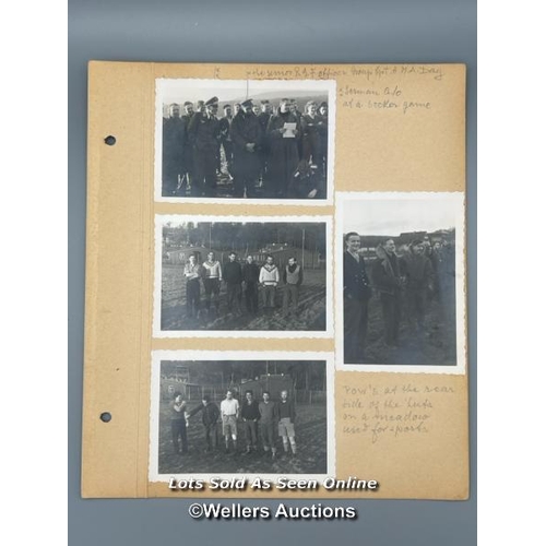 201 - A mixed lot containing original black and white photographs of life in Dulag Luft, the camp for Alli... 