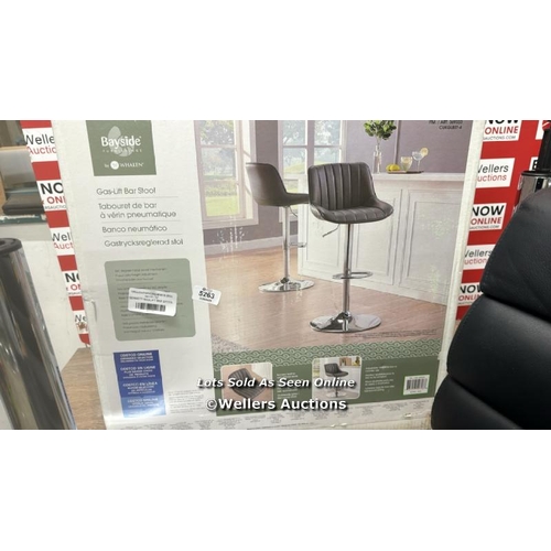 8026 - GREY GASLIFT BAR STOOL / SIGNS OF USE