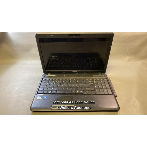 9502 - LAPTOP: TOSHIBA 320GB HD INTEL PENTIUM DUAL CORE T4 500 @ 2.3GGHZ 3GB RAM WIN 10 - DAMAGED SCREEN