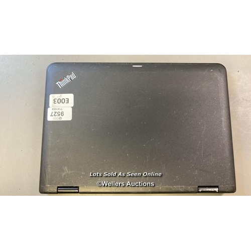 9527 - LAPTOP: LENOVO 250GB HD CORE 13-6100U @2.3GHZ 8GB RAM WIN 10