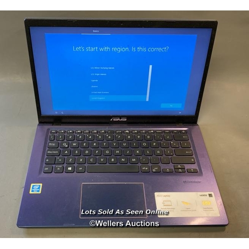 9536 - LAPTOP: ASUS 128GB HD INTEL PENTIUM 6805 @1.1GHZ 4GB RAM WIN 10