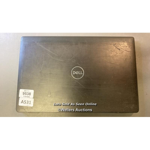 9538 - LAPTOP: DELL 250GB HD CORE 17-1185G7 @3GHZ 16GB RAM WIN 10