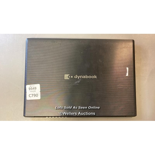 9549 - LAPTOP: PORTEGE DYNABOOK 250GB HD CORE 15-82504 @1.6GHZ 16GB RAM WIN 10