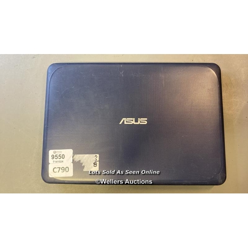 9550 - LAPTOP: ASUS INTEL CELERON N3350 @1. 1GHZ 4GB RAM WIN 11