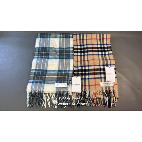 9581 - SCARF LOCHCARRON MADE IN SCOTLAND 100% LAMBSWOOD X2 - BRAND NEW