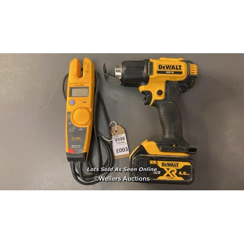 9598 - DEWALT BRUSHLESS 18V + ELETRIC TESTER FLUKE