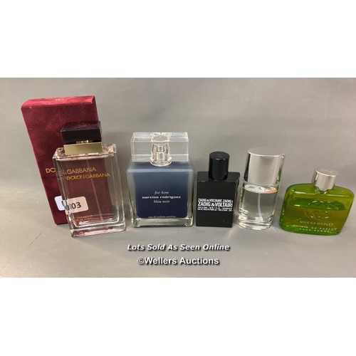 9612 - PERFUM X5 INC. DOLCE & GABBANA POUR FEMME, NARCISO RODRIGUES , GUCCI GUILTY , E ZADIG & VOLTAIRE AND... 