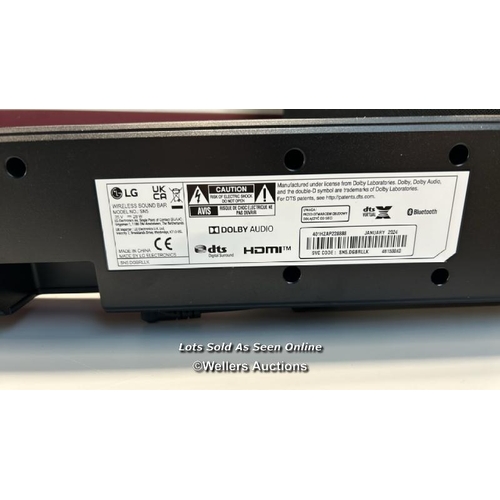 8191 - LG SN5 SOUNDBAR  / POWERS UP AND CONNECTS TO BLUETOOTH WITH SOUND / SIGNS OF USE, WITH REMOTE, BOX A... 