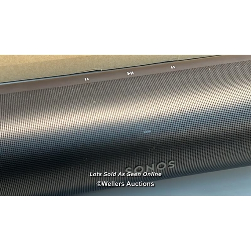 8193 - SONOS ARC BLUETOOTH SOUNDBAR BLACK / POWERS UP AND CONNECTS VIA SONOS APP WITH SOUND, MINIMAL SIGNS ... 