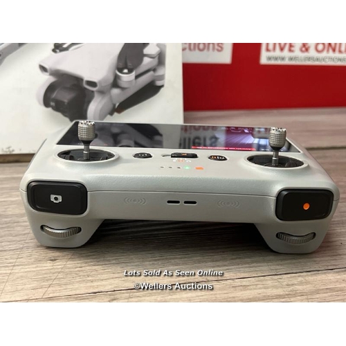 8201 - DJI MINI 3 DRONE WITH DJI REMOTE CONTROL / POWERS UP / SIGNS OF USE / NOT FULLY TESTED / MISSING SD ... 