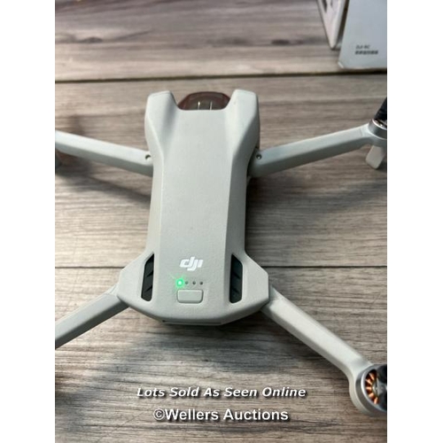 8201 - DJI MINI 3 DRONE WITH DJI REMOTE CONTROL / POWERS UP / SIGNS OF USE / NOT FULLY TESTED / MISSING SD ... 