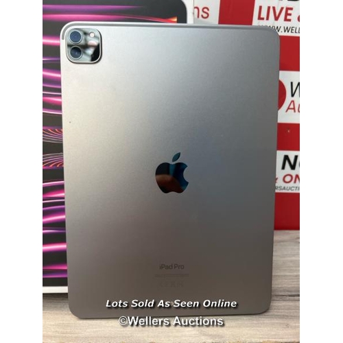 8202 - APPLE IPAD PRO 4TH GEN 2022, 11 INCH, WIFI 128GB MNXD3B/A / POWERS UP / ICLOUD LOCKED / SIGNS OF USE... 