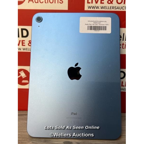 8208 - APPLE IPAD 10TH GEN / 10.9 INCH / WIFI / 64GB / BLUE /MPQ13B/A / NO POWER / SIGNS OF USE / G43-44