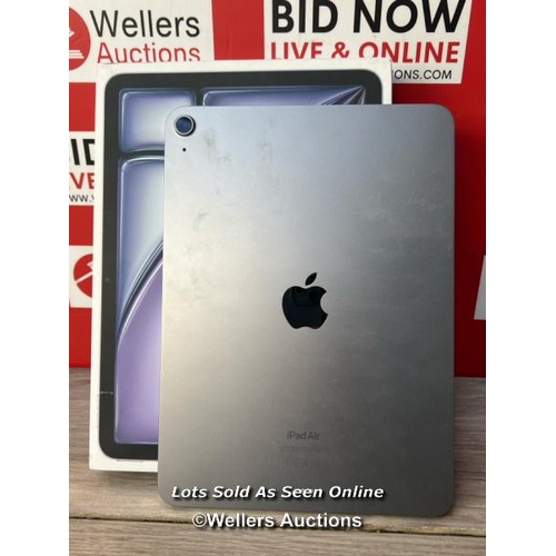 8211 - APPLE IPAD AIR 6TH GEN 2024, 11 INCH, WIFI, 128GB IN SPACE GREY, MUWC3NF/A / POWERS UP / ICLOUD UNLO... 