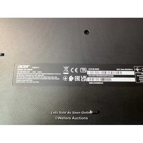 8215 - ACER ASPIRE 3 LAPTOP / UNTESTED / WITHOUT POWER SUPPLY / SIGNS OF USE / IN GOOD COSMETIC CONDITION /... 