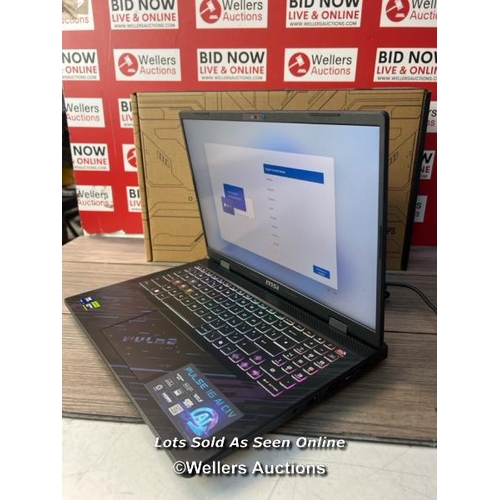 8218 - MSI PULSE, INTEL CORE ULTRA 7, 16GB RAM, 1TB SSD, NVIDIA GEFORCE RTX 4070, 16 INCH GAMING LAPTOP, 9S... 