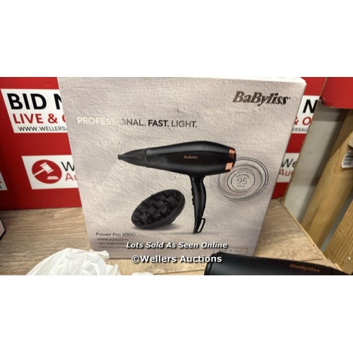 2090 - BABYLISS HAIR DRYER F25 / NO POWER / NEW / B5