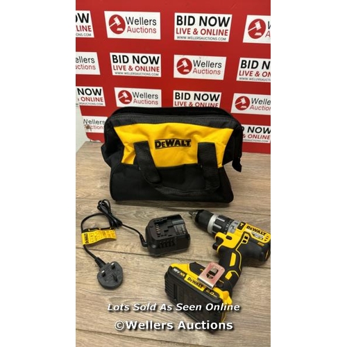 2099 - DEWALT DCD796 18V HAMMER DRILL WITH 2.0AH BATTERY, CHARGER AND BAG / APPEARS NEW OPEN BOX / E12