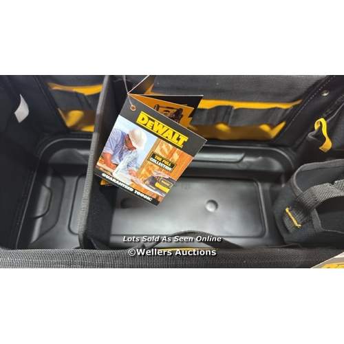 2100 - DEWALT OPEN TOTE TOOL STORAGE BAG / APPEARS NEW OPEN BOX / E12