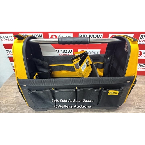 2100 - DEWALT OPEN TOTE TOOL STORAGE BAG / APPEARS NEW OPEN BOX / E12