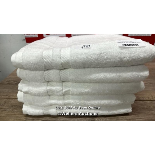 2121 - GRANDEUR BATH TOWELS BALE / APPEARS NEW OPEN BOX / E17