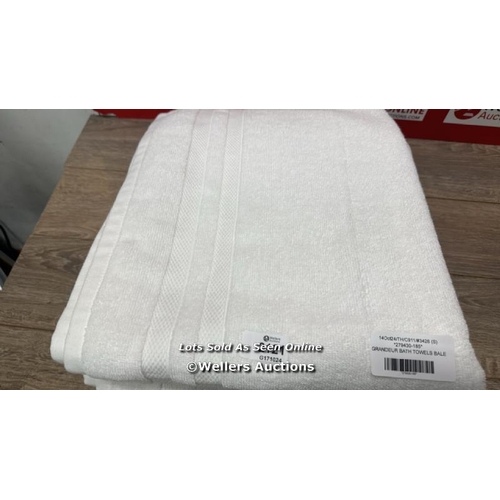 2121 - GRANDEUR BATH TOWELS BALE / APPEARS NEW OPEN BOX / E17