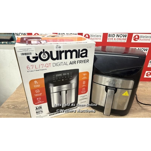 2148 - GOURMIA 6.7L DIGITIAL AIR FRYER / NO POWER / MINIMAL SIGNS OF USE / E21