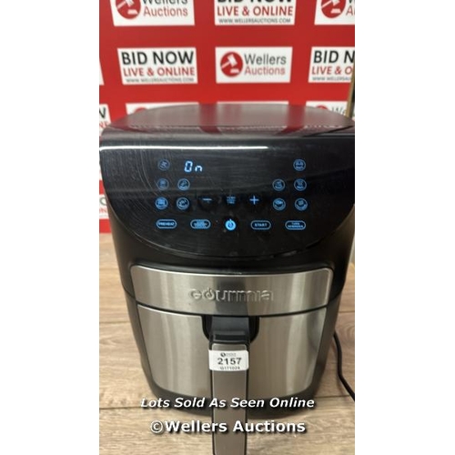 2157 - GOURMIA 5.7L DIGITAL AIR FRYER / POWERS UP / MINIMAL SIGNS OF USE / E22