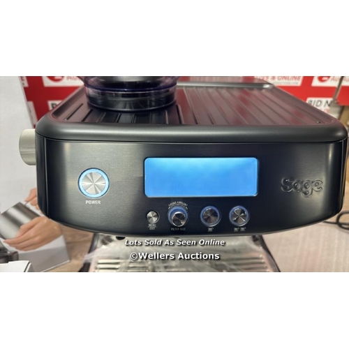 2161 - SAGE BARISTA PRO BEAN TO CUP COFFEE MACHINE - SES878BST (15 BAR PRESSURE, INTUITIVE LCD INTERFACE, 2... 