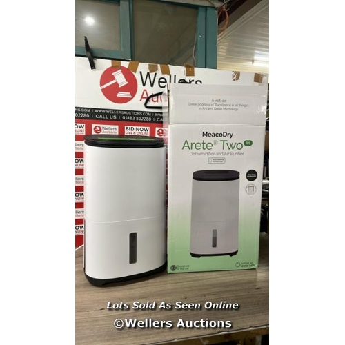 2164 - MEACODRY ARETE TWO 18L DEHUMIDIFIER & AIR PURIFIER / POWERS UP / MINIMAL SIGNS OF USE / W3