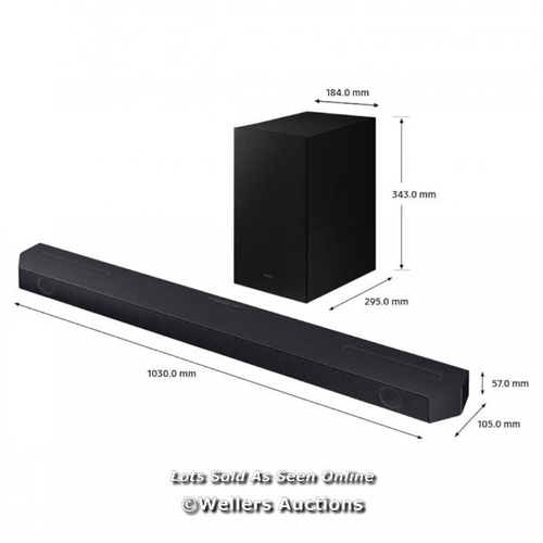 2175 - SAMSUNG HW-Q600C/XU SOUNDBAR / POWERS UP / CONNECTED TO BLUETOOTH DURING TESTING / MINIMAL SIGNS OF ... 