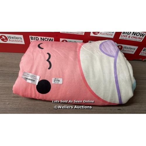 2179 - SQUISHMALLOWS THROW - 127CM X 177CM / MINIMAL SIGNS OF USE / E23