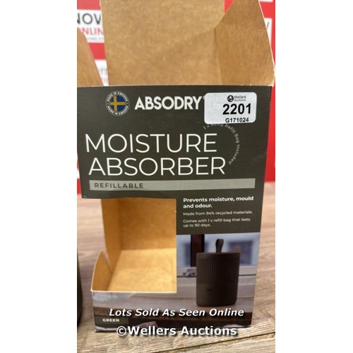 2201 - ABSODRY MOISTURE ABSORBER / APPEARS NEW OPEN BOX / E24