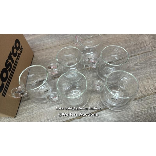 2203 - JUDGE 6PC LATTE GLASS SET / MINIMAL SIGNS OF USE / E24