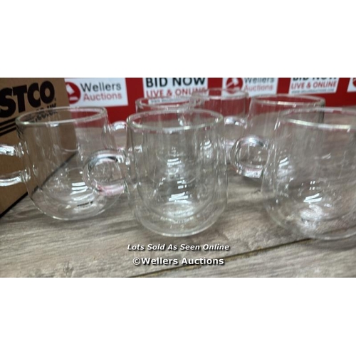 2203 - JUDGE 6PC LATTE GLASS SET / MINIMAL SIGNS OF USE / E24