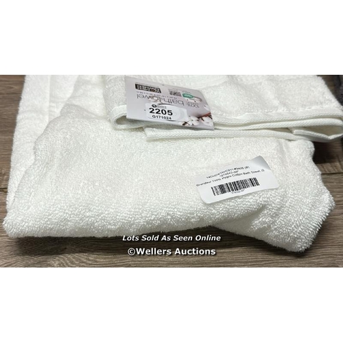 2205 - GRANDEUR 100% HYGRO COTTON BATH TOWEL, GREY / SIGNS OF USE / E24