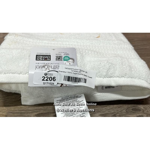 2206 - GRANDEUR 100% HYGRO COTTON BATH TOWEL / SIGNS OF USE / E24