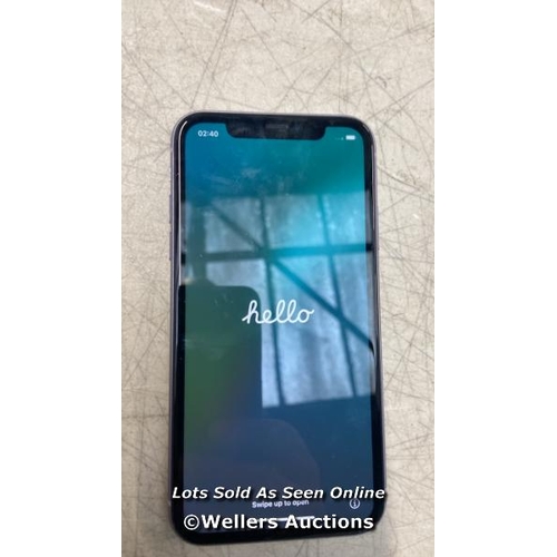 2989 - APPLE IPHONE 11/ A2221/ 64GB / I-CLOUD UNLOCKED / IMEI 352930118341504