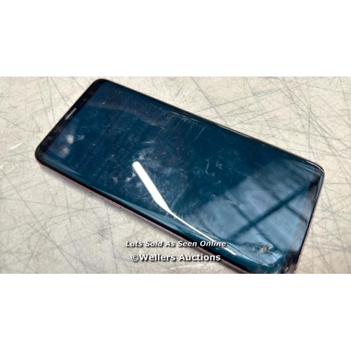 3041 - GALAXY S9+ DUAL / SM-G965F / 128GB / GOOGLE LOCKED / IMEI 356575090645624/ SCREEN DAMAGED