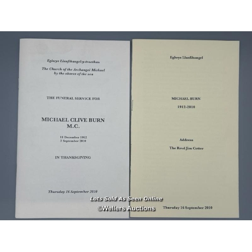 207 - An Order of Service from the funeral of Captain Michael 