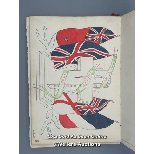 208 - An original 'A Wartime Log' book, published by the Canadian Y.M.C.A. during World War II, provided t... 