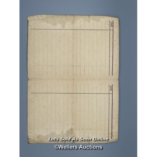 209 - A remarkable original wartime medical record booklet belonging to Royal Field Wing Albert Marks, a p... 